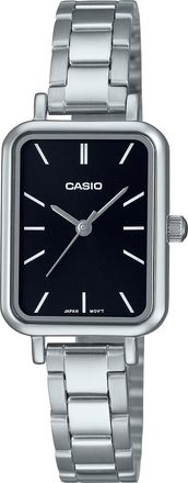 Casio Womens Silver Stainless Steel Watch with Black Dial - LTP-V009D-1EUDF