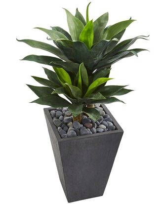 Nearly Natural 37In Double Agave Succulent Artificial Plant In Planter