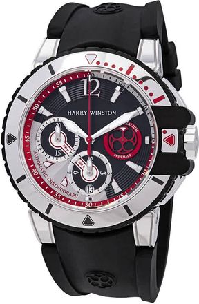 Harry Winston Ocean Diver Chronograph Automatic Mens 18k White Gold Watch OCEACH44WZ007