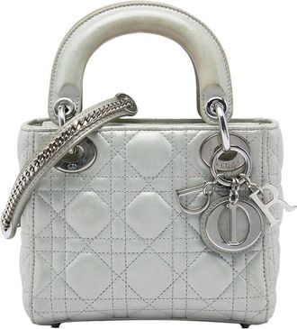 Dior Pre-owned Dior Mini Iridescent Lambskin Cannage Lady Ladies GQMUIW03JYAE8INT