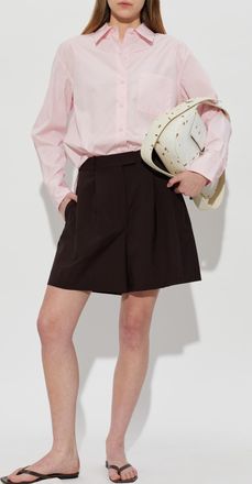 Lacoste Shorts With Pockets, Womens, Brown