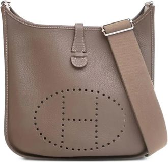 Herm&egrave;s 2015 Clemence Evelyne III PM crossbody bag - Bruin