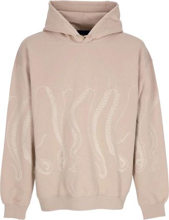 Octopus Earth Outline Hoodie Licht Sweatshirt - Heren - Hoodies - Beige - XL - Katoen - Hoodies & sweatvesten