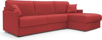 Divani.Store Divani.store - Evans Sof&aacute; Esquinero Convertible En Tela Impermeable 252 Cm Izquierdo (mat. 140x197) Rojo