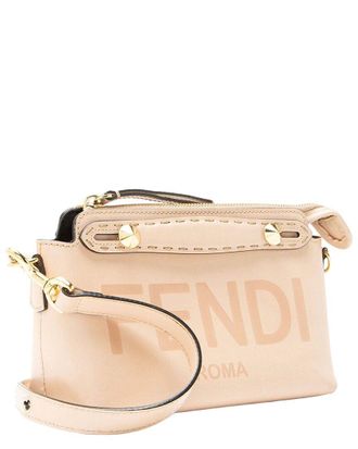 Fendi Beige Leather By The Way Logo Mini Bag (Authentic Pre-Loved)