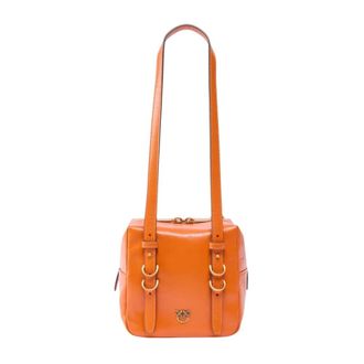 Pinko Cross Body Bags, female, Orange, Size: ONE SIZE Cubic Bag Small