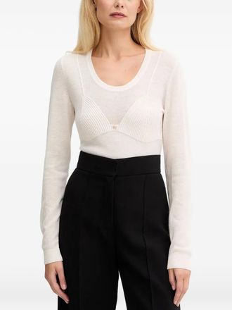 Elisabetta Franchi Maglione a coste - Toni neutri