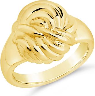 Sterling Forever Brioche Twist Ring in Gold at Nordstrom Rack, Size 7