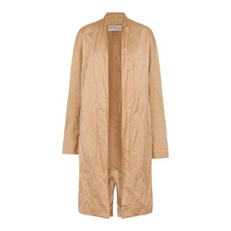 Cortana Peaches- perzik jas- - Dames - Kimonos - Geel - XL - Satijn - Overhemden