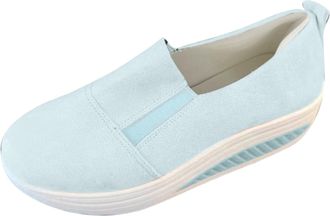 Generic Womens Orthopedic Running Trainers Women Wide Fit Slip on Shoes Outdoor Heel Slope Shoes Womens Mesh Sport Leisure Running Fitness Breathable Womens S