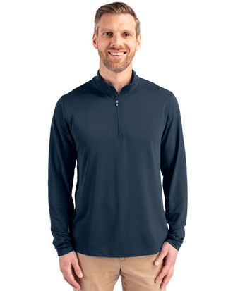 Cutter & Buck Virtue Eco Pique Recycled Quarter Zip Mens Pullover Jacket