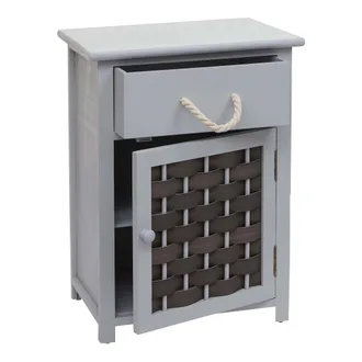 Hhg Nunca Usado] C&oacute;moda Hhg 636, Mueble Cajonera, Madera 55x39,5x28,5cm, Gris, Polirat&aacute;n Gris Oscuro