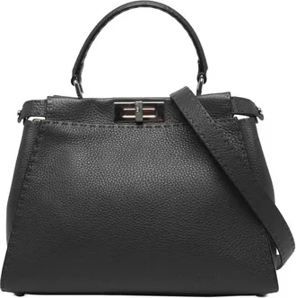 Fendi Pre-owned Fendi Medium Leather Selleria Peekaboo Iconic Satchel Ladies DATNE0271W90HCM6