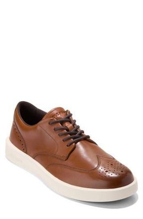 Cole Haan Grand Daily Wingtip Sneaker in British Tan /Dark Chocolate at Nordstrom Rack, Size 9.5