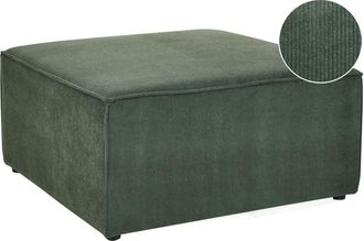 Beliani Ottoman LEMVIG Corduroy Dark Green