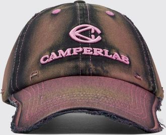 Camper Cappello da baseball in denim di cotone con logo a contrasto