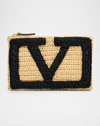Valentino Garavani Viva Superstar VLOGO Crochet Clutch Bag
