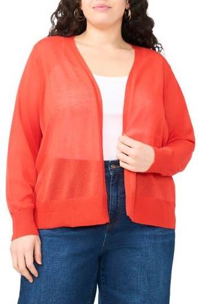 Vince Camuto Tissue Knit Cardigan in Orange Fire at Nordstrom Rack, Size 1X