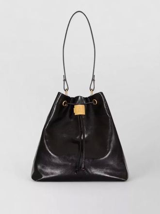 Balmain pulse leather bucket shoulder bag backpack