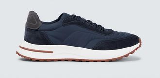 Loro Piana Weekend Walk suede-trimmed sneakers