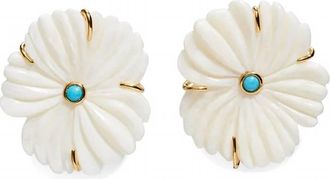 Lizzie Fortunato Womens New Bloom Studs In Pearl
