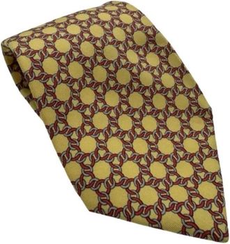 Herm&egrave;s Pre-owned Accessories, male, Yellow, Size: ONE SIZE Pre-owned Tie