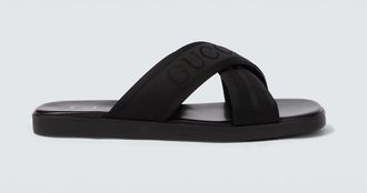 Gucci Logo jacquard sandals
