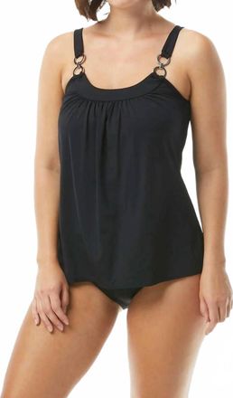Coco Reef Ultra Fit Underwire Bra-Sized Tankini Top In Black