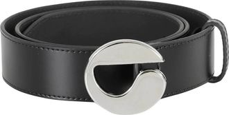 Coperni Zwarte leren riem met zilveren gesp - Dames - Riemen - Zwart - M - Leer - Accessoires