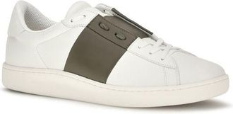 Valentino Garavani Mens White Calf Leather Bos Taurus Low Top Sneakers