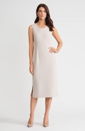 Ming Wang Stretch Deco Crepe Sheath Midi Dress in Limestone at Nordstrom, Size X-Large P