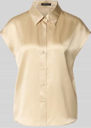 Luisa Cerano Luisa Cerano Regular Fit Bluse aus Seide mit Knopfleiste in Sand, Gr&ouml;&szlig;e 34