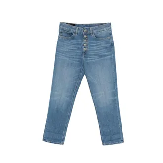 Dondup Cropped Jeans, female, Blue, Size: W26 Koons Gioiello Jeans