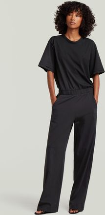 G-Star Jumpsuit G-STAR Jersey Jumpsuit Wmn, Damen, Gr. XXL, N-Gr, dk schwarz, Jersey, Obermaterial: 100% Baumwolle, unifarben, gerade lang, Rundhals, Overall