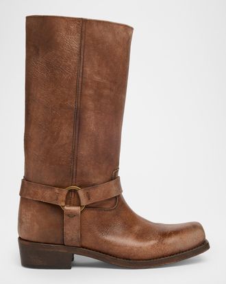 Golden Goose Biker Leather Mid-Calf Boots