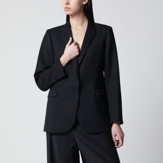Frankie Shop Amelia tailored blazer in wool blend black