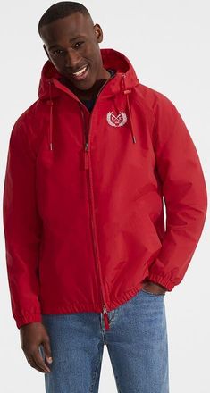 Lands End Squall Varsity Jacket in Compass Red/white at Nordstrom, Size Xx-Large