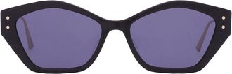 Dior MISSDIOR S1U Blue Geometric Ladies Sunglasses CD40107U 01V 56