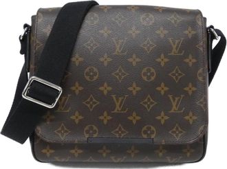 Louis Vuitton Marron Coated Canvas Shoulder Bag (Pre-Owned)