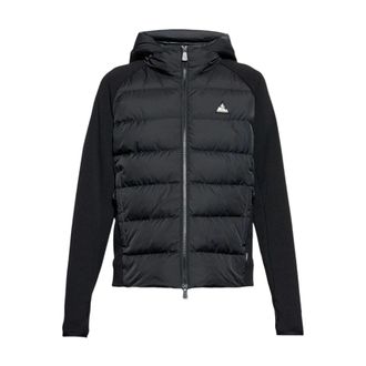 Moncler Polartec Gewatteerd Sweatshirt met Capuchon en Rits - Heren - Jassen - Zwart - Maat: XL Polyamide