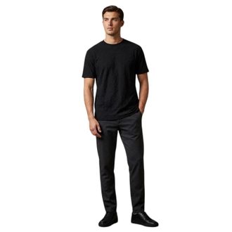 A|X Armani Exchange Heren Textured Crew Neck Regular T-shirt (Zwart)