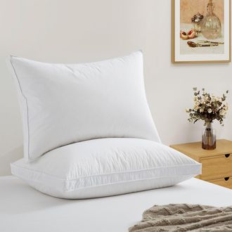 Puredown Plush-Firm Goose Down & Feather Pillow