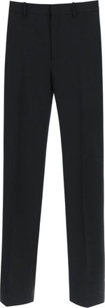 Off-white Slim Tailored Pants With Zippered Ankle