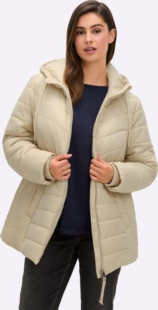 Sheego Steppjacke SHEEGO, Damen, Gr. 40, sand, 100% Polyamid, B&uuml;ndchen:95% Polyester, 5% Elasthan, Wattierung:100% Polyester, unifarben, Jacken Steppjacke