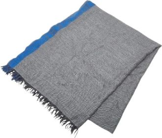 Bulgari Pre-owned Scarves, female, Gray, Size: ONE SIZE Pre-owned Wool Cashmere Scarf