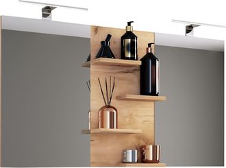 ebuy24 Ebuy24 - Espejo De Ba&ntilde;o Vcm Sin Marco Espejo De Pared Con Compartimento De Almacenamiento Dise&ntilde;o Moderno Dimensiones Aprox. 59 X 112 Cm X T. 12 Espejo