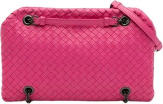 Bottega Veneta Pre-owned Shoulder Bags, female, Pink, Size: ONE SIZE Pre-owned Leather Shoulder Bag