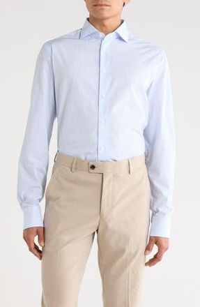 Canali Cotton Dress Shirt in Light Blue Multi at Nordstrom Rack, Size 41