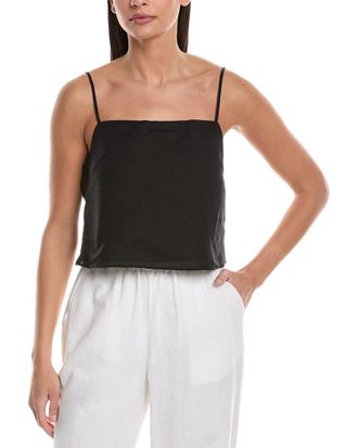 Onia Air Linen-Blend Square Neck Tank