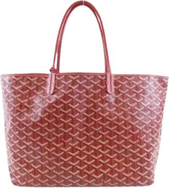 Goyard Pre-owned Saint Louis Coated Canvas Tote Bag - Dames - Vintage Shopper - Rood - ONE Size - Vintage